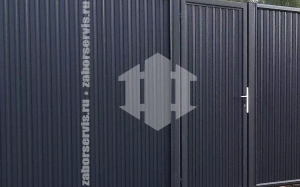 Забор из профнастила графит (темно-серый) ral7024