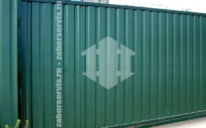 Забор из профнастила зеленый ral6005